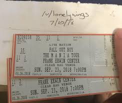 Giving Away 2x Mania Tickets Austin Tx Sept 23rd Falloutboy