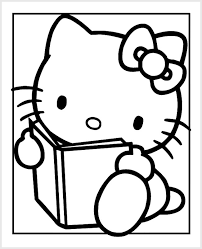 Mewarnai hello kitty yang sedang memakai color cara belajar menggambar dan mewarnai gambar kartun hello kitty untuk anak anak. Gambar Hello Kitty Hitam Putih Untuk Diwarnai Mari Mewarnai