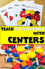 Forget About The Worksheets Use Hands On And Engaging Geometry Centers With Your Students To Teach 2d Geometry Conce Geometry Centers Math Centers 2d Geometry