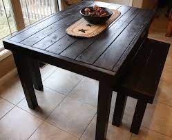 Bahom 3 pieces kitchen dining table with 2 benches solid wooden tabletop and steel support structure for home, kitchen, dining room (black, 3pc) 4.1 out of 5 stars. Rustic Pub Table Unique Primtiques Primitive Black Tall Etsy Rustic Pub Table Primitive Kitchen Table Primitive Kitchen