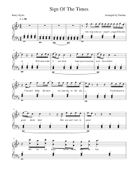 Download And Print In Pdf Or Midi Free Sheet Music For Sign Of The Times By Harry Styles Arranged By Paulinaluzia In 2020 Harry Styles Quotes Harry Styles Sheet Music