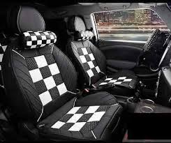 Car Seat Covers Luxury Checkerboard Grid 3d Ice Slik For Bmw Mini Cooper F56 F55 R60 R59 R61 Hatchback Clubman Countryman Affiliate Con Imagenes