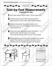 Foot By Foot Measurements Nonstandard Units Pocket Chart