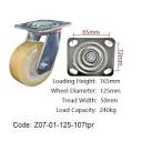 125mm Raw Thermoplastic Rubber (TPR) Wheel, 240KG | Supo Castors ...