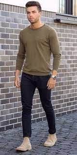 Chelsea boots are a staple—here are the coolest ones this season. Raretrio With A Simple Summer Outfit With A Silver Watch Dusty Green Long Sleeve Pocket Shirt Dark Wa Summer Outfits Men Boots Outfit Men Spring Outfits Men
