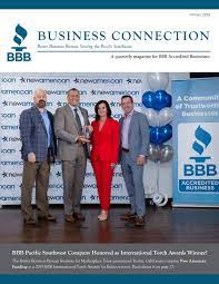 See our list of upcoming events to preview speakers and topics or register to attend. Bbb Business Connection 4th Quarter 2019 By Better Business Bureau Serving The Pacific Southwest Issuu