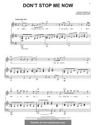 Don T Stop Me Now Queen For Voice And Piano By Freddie Mercury Clarinet Sheet Music Flute Sheet Music Trumpet Sheet Music