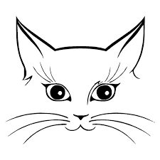 You Ll Say Omg When You See This Cute Cat Face Vin Check It Out Http Catrescue Myshopify Com Products Cute Cat Face Vinyl St Cat Outline Cat Art Drawings