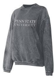 Penn State University Corded Crew Sweatshirt Charcoal Nittany Lions Psu