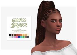 Nolan Sims Goddess Braids Mm Sims 4 Black Hair Sims Sims 4 Afro Hair