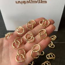 گوشواره حلقه ای تراش - طلاکادویی