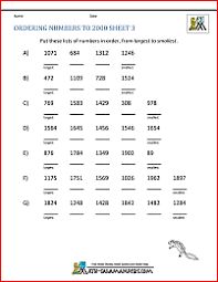 Decimals to the nearest tenth. Ordering 4 Digit Numbers Worksheets 3rd Grade