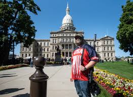 Because it lacks the large landscaped grounds of most state capitols, it could appear to be simply an office building. State Senate Bills Call For Gun Ban At Michigan Capitol Building
