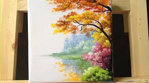 How To Paint Trees And Bushes In Acrylics Part 2 Youtube