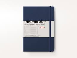 Leuchtturm 1917 Softcover Weekly Planner Notebook 2021 Navy Jenni Bick Bookbinding