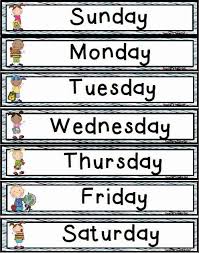 Days Of The Week Freebie Preschool Classroom Kindergarten Classroom School Activities