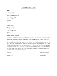 We do work for life. Annual Vacation Letter