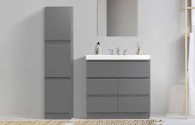 I'd like to share with you my pine linen cabinet finished in queenstown gray milk paint and winter white. Magick Woods Elements 15 W Geneva High Gloss Gray Linen Cabinet Magick Woods Elements