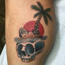 Awesome Skull Island Tattoo By David Carreras 12ozstudios Team12oz Tattoo Tattoos Tattooart Tattooartist Inke Island Tattoo Tattoos Traditional Tattoo