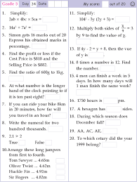 Mental Math Grade 5 Day 34 Mental Math Mental Math Grade 5 Math Worksheets Basic Math