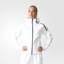 Nwt Women Adidas Zne Hoodie Zip Up White S94564