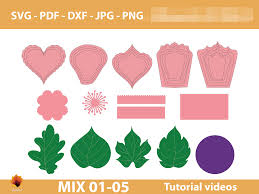 05 Mix Paper Flowers Templates Graphic By Lasquare Info Creative Fabrica