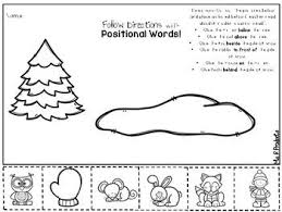 Practice Following Direction Using Positional Words With This Fun Mitten Themed F Winter Kindergarten Positional Words Kindergarten Winter Classroom Activities