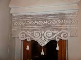 risultato immagini per tende lino e uncinetto per cucina crochet curtains lace curtains diy curtains