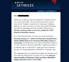 delta diamond mqd waiver changing from 25k to 250k