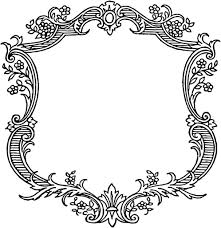 Black And White Border Photo Frame Design Free Vintage Floral Scroll Border Frame Vintage Borders Vintage Frames Vector Vintage Frames