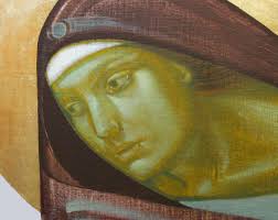 Mary With Spindle, Original Print