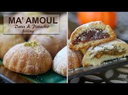 Tasty Maamoul Date And Pistachio Filled Cookies Ma Amoul Cookies Youtube Dried Fruit Recipe Eid Cookies Recipe Filled Cookies