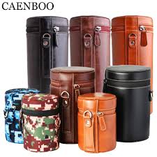 Us 8 94 20 Off Caenboo Lens Bag Retro Hard Pu Leather Lens Case For Canon Nikon Sony Pentax Fujifilm Tamron Sigma Pouch Protector Universal In