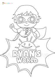Ryan's toysreview coloring pages featuring ryan's world coloring page! Ninja Ryan Coloring Pages