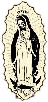 To make santa's belt, draw a long rectangle that follows the shape of his round belly, making it run outside of the main body circle just a bit. Arm Piece Skull Art Santa Muerte Tattoo Drawings