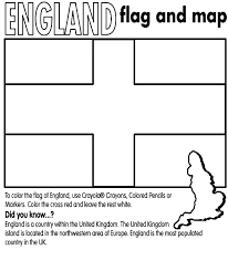 Black And White Flag With Red Cross In Middle England On Crayola Com Flag Coloring Pages England Flag England