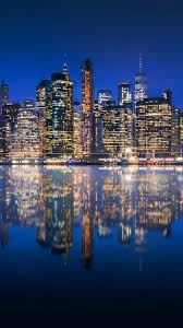 Som ett resultat, kan man installera en vacker och färgstarka bakgrunder i hög kvalitet. Wallpaper Usa Manhattan New York City At Night Skyscrapers Lights River Reflection 2560x1600 Hd Picture Image