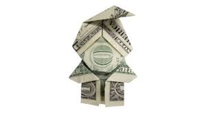 How To Fold A Money Origami Elf Santa Claus Dollar Origami Money Origami Easy Money Origami