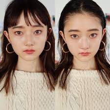 高橋 忍さんのスナップ ナチュラル 前髪 グラデーション ミディアム ハイライト オールバック 秋の女っぽさ急上昇ヘア オールバックヘア ヘアーデザイン オールバック