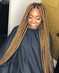Long Warm Blonde Box Braids Hairstyles 2018 Box Braids Hairstyles For Black Women Blonde Braids Big Box Braids Hairstyles