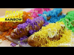 1 sachet susu kental manis 3. Pisang Cheese Rainbow Youtube