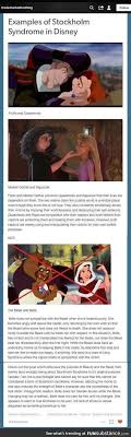 Disney Presents Stockholm Syndrome Let The Debate Begin Funsubstance Disney Pixar Disney Memes Disney Funny