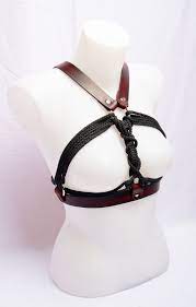 BDSM Breast Binder Bondage Harness Rope and Leather Breast - Etsy Norway