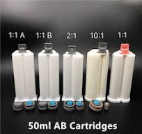 Factory Supply 50ml 1: 1 Two-Component Glue, Adhesive, Epoxy, Sealant  Cartridge Tube Plastic Dispensing Cartridge with Static Mixer
