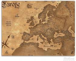 In europa leben heute rund 743,1 millionen menschen in über 60 ländern. Glasunterlage Alte Weltkarte Karte Von Europa In Englisch Wallario De