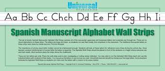 There are two kinds of syllables in spanish so make sure to practice pronouncing and writing the spanish alphabet whenever you can. Manuscript Wall Strips Buy Alphabet Strip Universal La Escritura