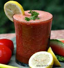 Spicy Homemade V8 With 8 Veggies Fruit Rawfood Recipe Raw Juice Vegan Drinks Yummy Healthy Smoothies
