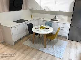 Mesa de cocina redonda extensible. Mesa Redonda Extensible Adana Diametro 80 90 100 110 Y 120 Cm Nordica Mesa Redonda Extensible Comedor Redonda Decoracion De Comedor