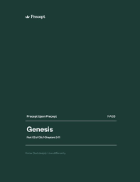 The thought of making claims that the book is a homeschooler's dream come true, a disciple's outreach tool like none other, or a bible student's/teacher's . Genesis First Lesson Downloads Precept