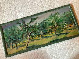 VINTAGE ABSTRACT PAINTING FRAMED ORIGINAL SIGNED